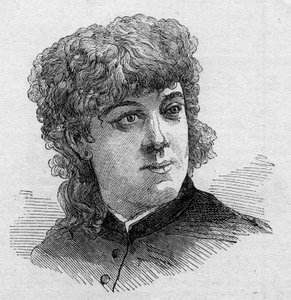 Porträt von Jeanne Samary (1857-1890), französische Komödiantin, Mitglied der Comédie-Française. Gravur in „Le Monde Illustré“ Nr. 1168 vom 16. August 1879.