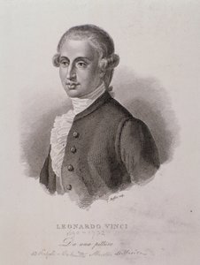Porträt von Leonardo Vinci (Stich) von Unknown artist