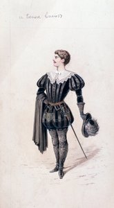 Porträt von Lucio, Tenor in Lucia di Lammermoor, Oper von Gaetano Donizetti von Unknown artist