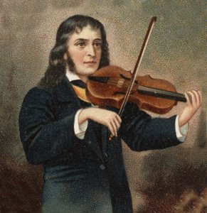 Porträt von Nicolo Paganini (1782 - 1840), italienischer Geiger von Unknown artist
