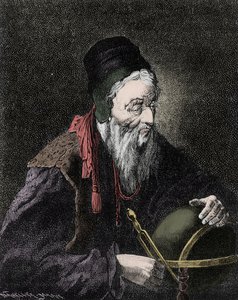 Porträt von Nostradamus, Michel de Notre Dame (1503-1566) französischer Astrologe und Arzt - Gravur des 19. Jahrhunderts
