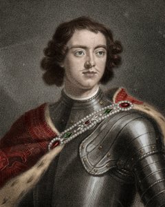 Porträt von Peter I. der Große (1672-1725), Zar von Russland - Peter der Große oder Peter I. (1672-1725) - Stich - 19. Jahrhundert von Unknown artist