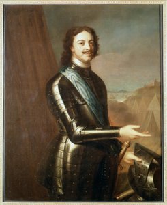 Porträt von Pierre Le Grand in Rüstung von Unknown artist