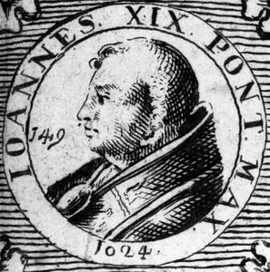 Porträt von Papst Johannes XIX. (1024-1032).