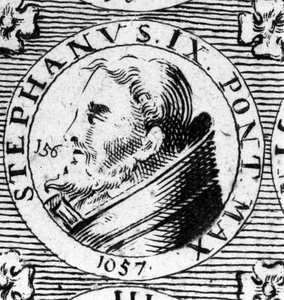 Porträt von Papst Stephan IX. (Stephan 9) von Unknown artist