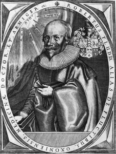Porträt von Robert Fludd (1574-1637), englischer Arzt und Humanist. Gravur aus dem 18. Jahrhundert von Unknown artist