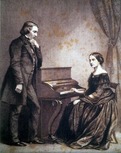 Porträt von Robert Schumann (1810-1856), deutscher Komponist, und Clara Schumann (1819-1896), deutsche Pianistin