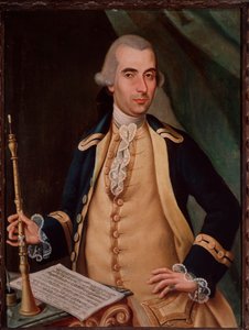 Porträt von Sante Aguilar (ca. 1734-1808) italienischer Oboist. Anonymes Gemälde. 18. Jahrhundert Bologna, Civico Museo Bibliografico