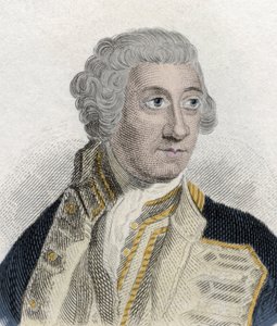Porträt von Sir Charles Saunders (ca. 1715-1775), englischer Admiral der britischen Royal Navy und Erster Lord der Admiralität. Stich aus dem 19. Jahrhundert von Unknown artist