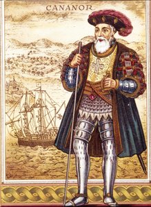 Porträt von Vasco da Gama (Chromolithographie)