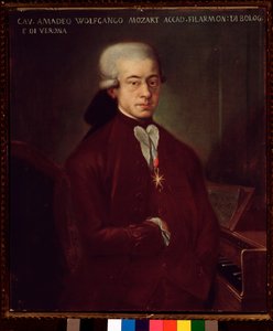 Porträt von Wolfgang Amadeus Mozart mit 21 Jahren