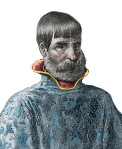 Porträt des spanischen Konquistadors Juan Ponce de León (1460-1521), Entdecker Floridas - Porträt von Juan Ponce de León - spanischer Entdecker