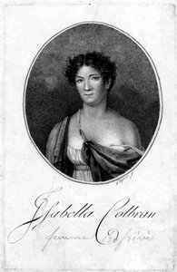 Porträt der spanischen Sängerin Isabelle Colbran (1785-1845) Gravur aus dem 19. Jahrhundert