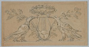 Entwurf für die Dekoration eines länglichen Panels