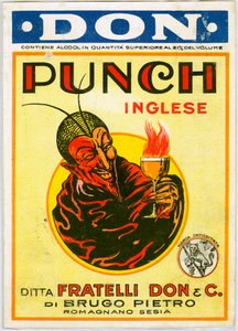 Punch Inglese Alkoholwerbung mit einem Teufel
