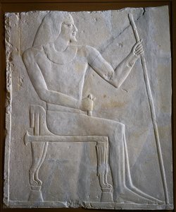Relief von Nyankhnesut sitzend von Unknown artist