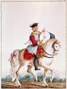 Darstellung eines französischen Musketiers aus der Zeit von Louis XV von Unknown artist