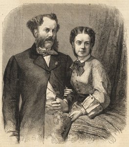 Richard Klemens von Metternich (1829-1895) und Pauline Metternich (Pauline Clementine Marie Walburge, Gräfin Sandor von Szlavnicza - Prinzessin von Metternich-Winneburg zu Beilstein) (1836-1921) - Das illustrierte Universum von 1864 von Unknown artist