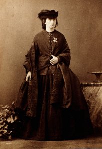 Risorgimento: Porträt der englischen Schriftstellerin Jessie White Mario, Krankenschwester während der Feldzüge von Giuseppe Garibaldi, Ehefrau des italienischen Patrioten Alberto Mario. Fotografie. Private Sammlung