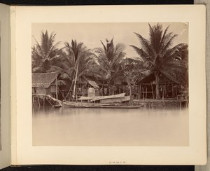 Flusswohnungen und Boote von Unknown artist