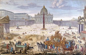 Rom, Petersplatz zu Beginn des 18. Jahrhunderts von Unknown artist