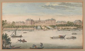 Royal Hospital Chelsea, Blick vom Fluss, ca. 1750