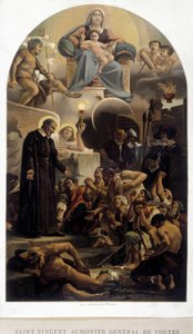Heiliger Vinzenz von Paul, Generalvikar der Armen (mit Jungfrau und Jesuskind)