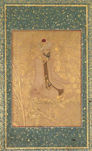 Sitzender Gelehrter, Randfragment aus dem Teheran/Berlin-Album von Unknown artist