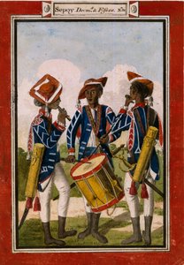 Sepoy-Trommler und Pfeifer von Unknown artist