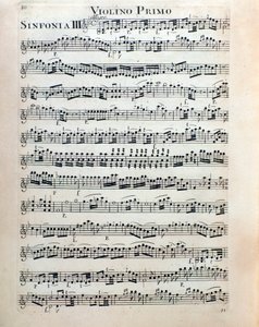 Notenblatt für Violine der Symphonie Nr. 3 von Christian Cannabich von Unknown artist