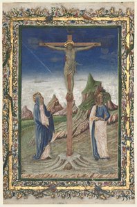 Einzelblatt aus einem Messbuch: Die Kreuzigung von Unknown artist