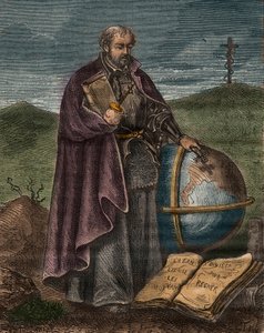 St. Ignatius von Loyola (1491-1556) (farbige Gravur) - Porträt von Ignatius von Loyola (Sant Ignazio oder Saint Ignatius). von Unknown artist