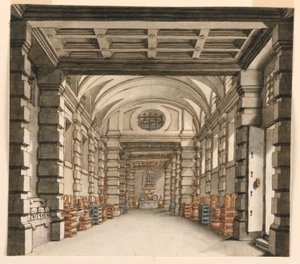Bühnenbild, Innenraum des Schatzhauses von Unknown artist