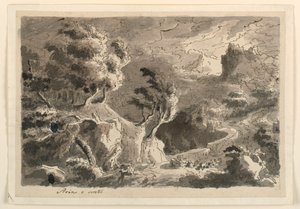 Bühnenbild, Landschaft in Hügeln