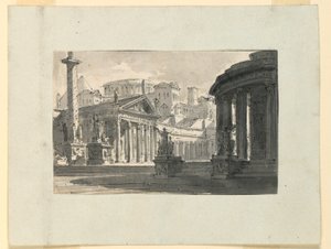 Bühnenbild, Ansicht der antiken Stadt