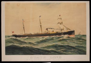 State Line New York und Glasgow, Austin Baldwin & Co General Agents New York von Unknown artist