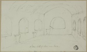 Dampfbäder des Nero bei Baiae von Unknown artist