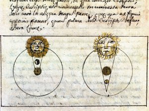 Studie über die Phänomene der Mond- und Sonnenfinsternis - Astronomisches Manuskript von 1705