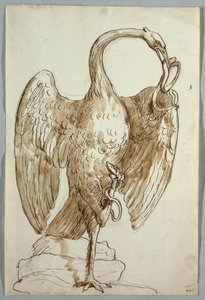 Schwan und zwei Schlangen