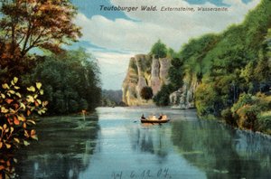 Teutoburger Wald, die Externsteine, historische Postkarte aus Deutschland von Unknown artist