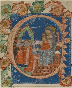 Die Anbetung der Könige in einem historisierten Initial "E" aus einem Chorbuch von Unknown artist
