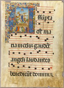 Die Himmelfahrt der Jungfrau in einem historierten Initial aus einem Graduale von Unknown artist