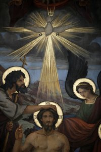 Die Taufe Christi (Detail) von Unknown artist