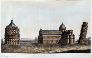Das Baptisterium, der Dom und der Turm von Pisa, Italien