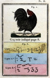 Der schwarze Hahn. Grimoire von Papst Honorius zur Beschwörung von Dämonen. Ausgabe von 1760.