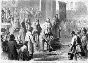 Der Segen der Newa, Russland, am Dreikönigstag von Unknown artist