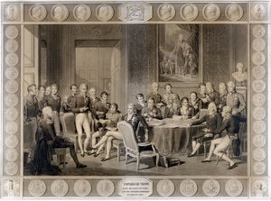 Der Wiener Kongress. Der Wiener Kongress von 1815. Alexander I., Zar; H.R.Stewart, Castlereagh; Franz I., Kaiser von Österreich; Friedrich Wilhelm III., König von Preußen; Karl August, Prinz von Hardenberg; Wilhelm von Humboldt von Unknown artist