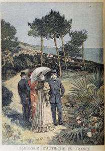 Der Kaiser von Österreich in Frankreich (Besuch des Kaiserpaars Franz Joseph und Elisabeth von Österreich (Sissi) an der Französischen Riviera) von Unknown artist