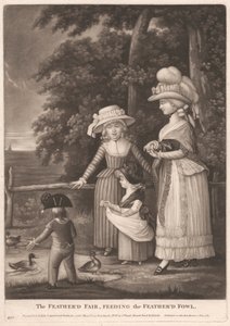 Der gefiederte Jahrmarkt, der die gefiederten Vögel füttert von Unknown artist