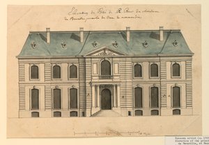 Die Vorderansicht einer Villa in Benoille